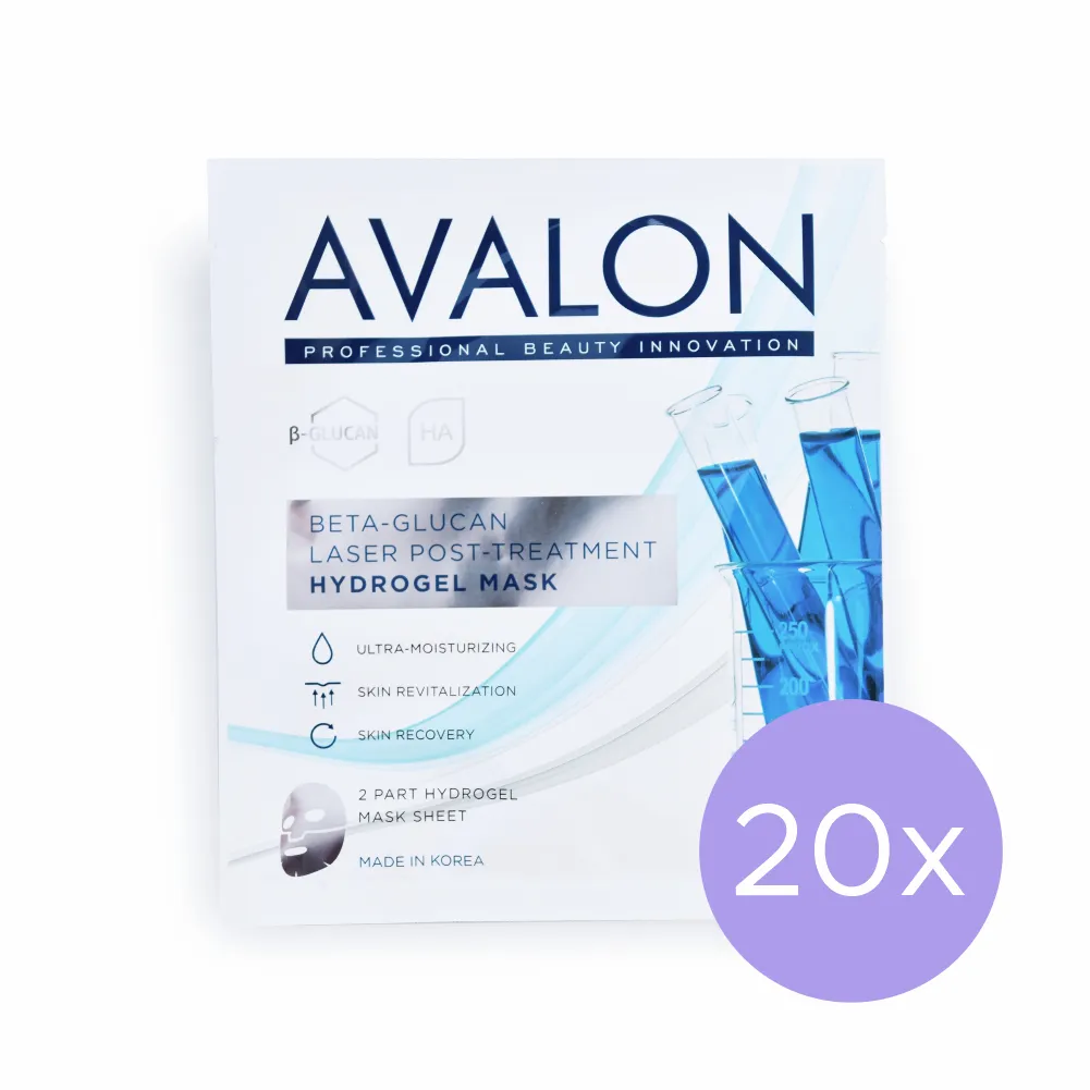 Avalon Beta Glucan - Laserowa Maska Hydrożelowa x20