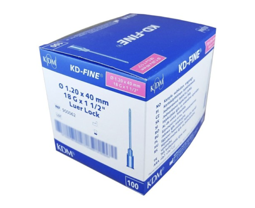 Igły iniekcyjne KD-Fine 1,2 x 40 18G x 1 1/2" (10szt)