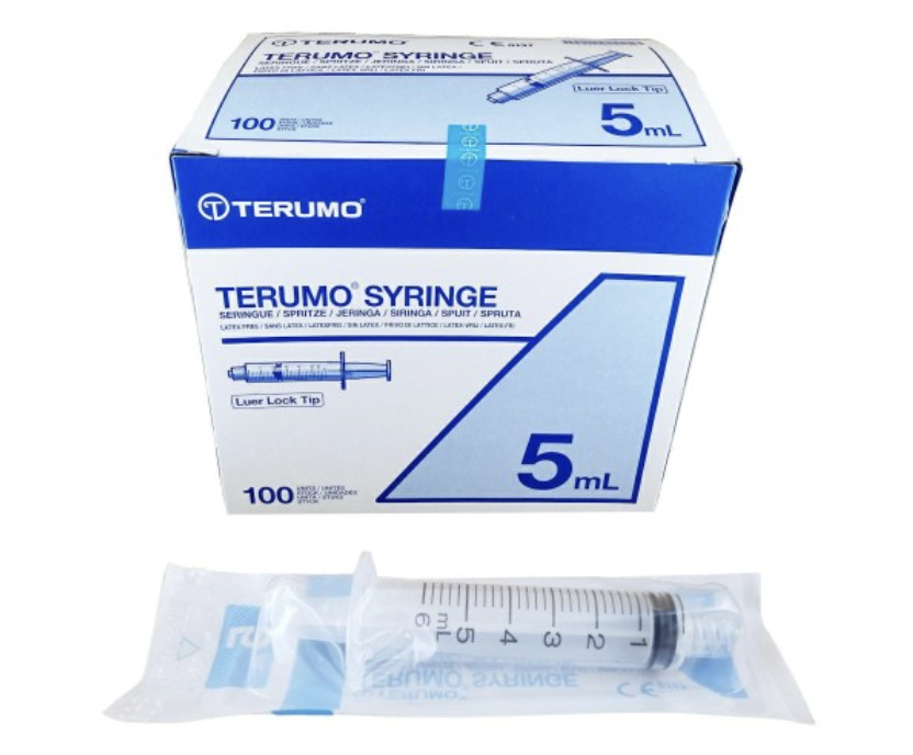 Strzykawki 3-częściowe TERUMO 5ml (6ml) Luer lock (10szt)