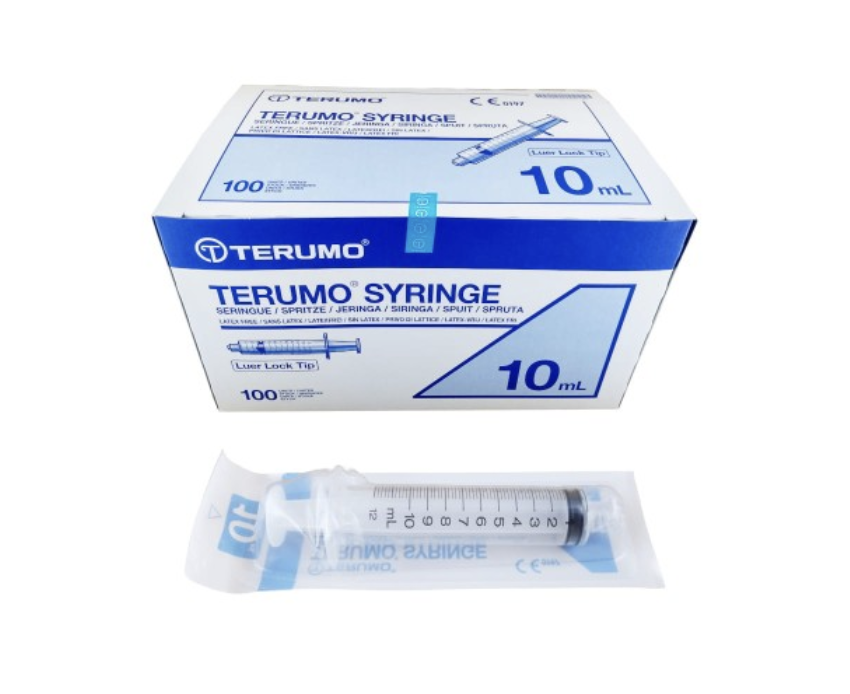 Strzykawki 3-częściowe TERUMO 10ml (12ml) Luer lock (10szt)