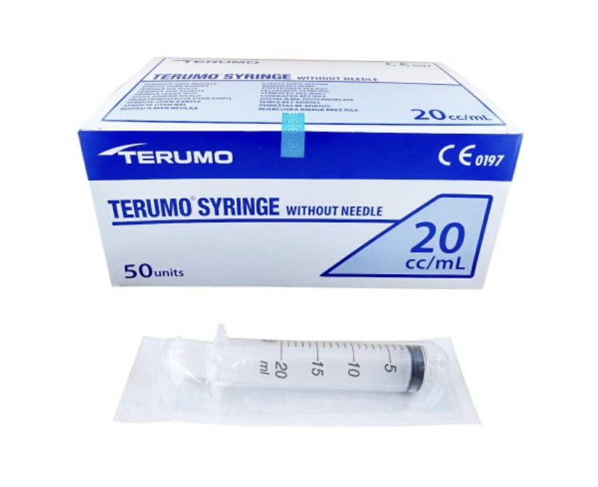 Strzykawki 3-częściowe TERUMO 20ml (25ml) Luer Lock (5szt)