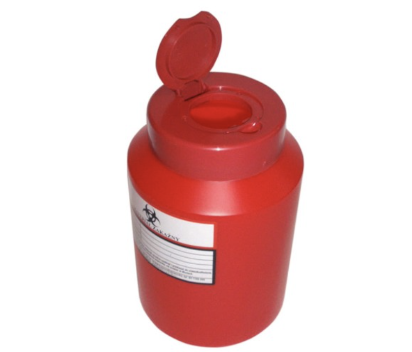 Pojemnik na odpady medyczne 2,0L MARPLAST Czerwony 1szt