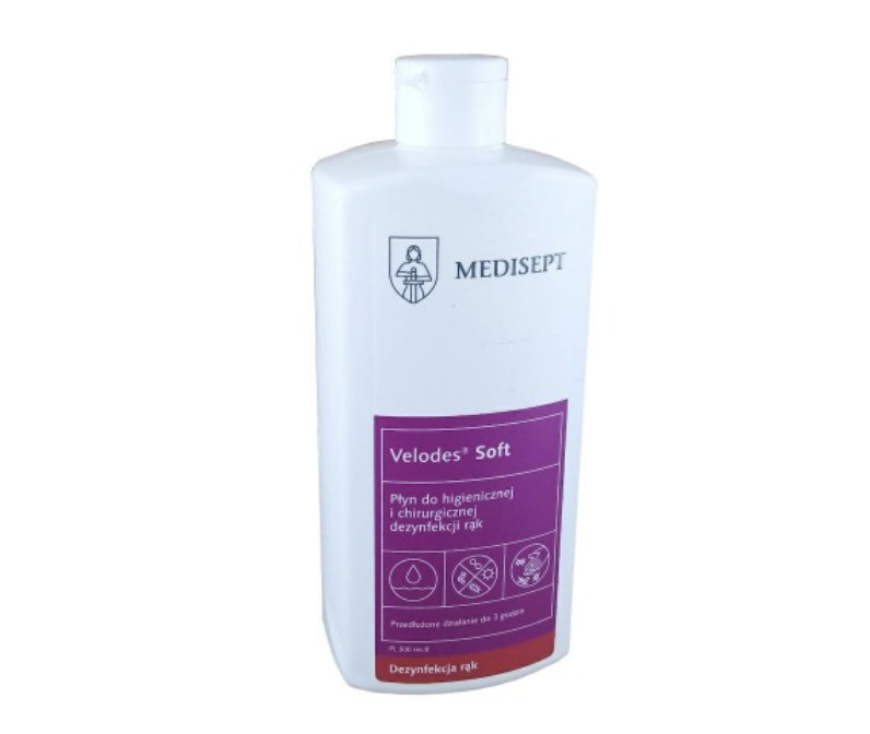 VELODES SOFT 500ml płyn do chirurgicznej dezynfekcji rąk